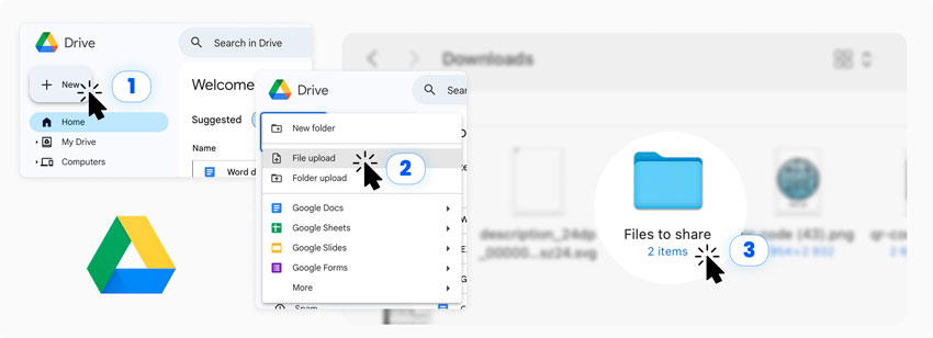 Carregamento de arquivos no Google Drive