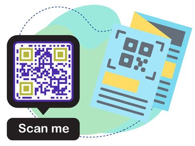 Códigos QR Word añadidos a diversos materiales y marketing