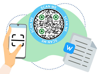 Escaneo del código QR y apertura del documento Word