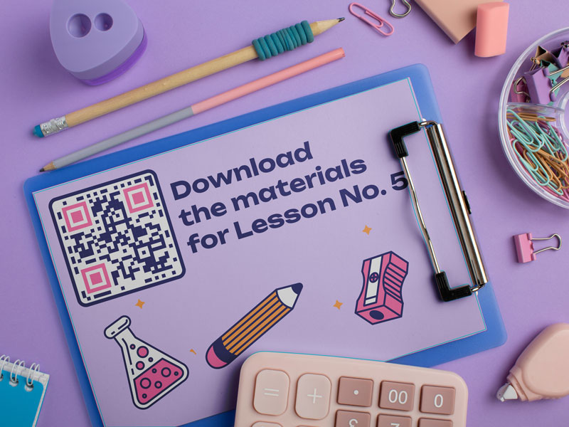 Código QR Word impreso en un folleto