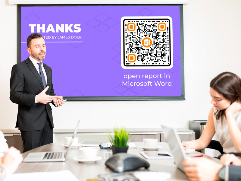 Presentación en color con código QR