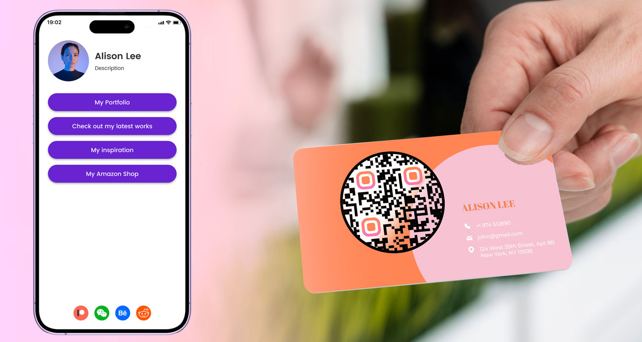 PNG QR-koodiga stend tänaval