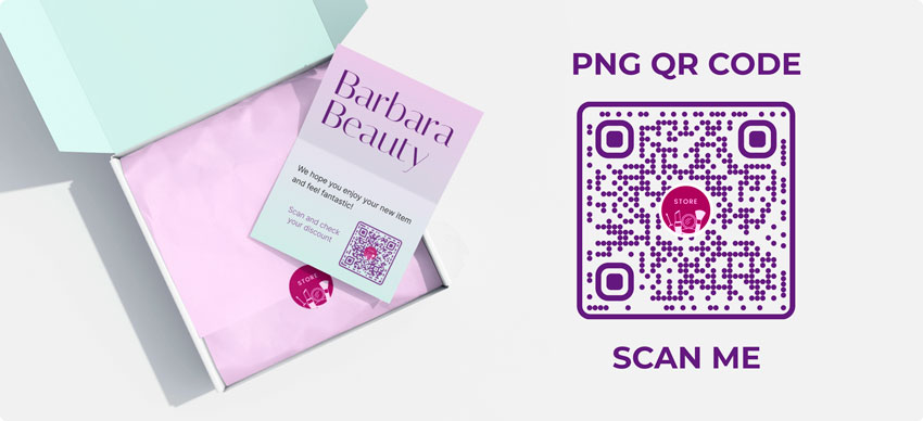 Adding the transparent QR code on top of a design