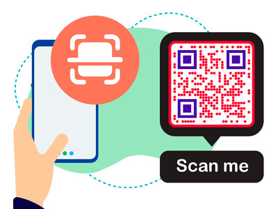 La persona que escanea el código QR