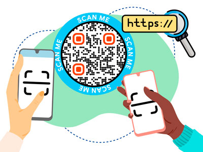 People opening links to different materials using their devices