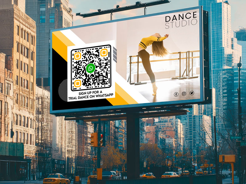 Código QR escaneado por un cliente en una tienda