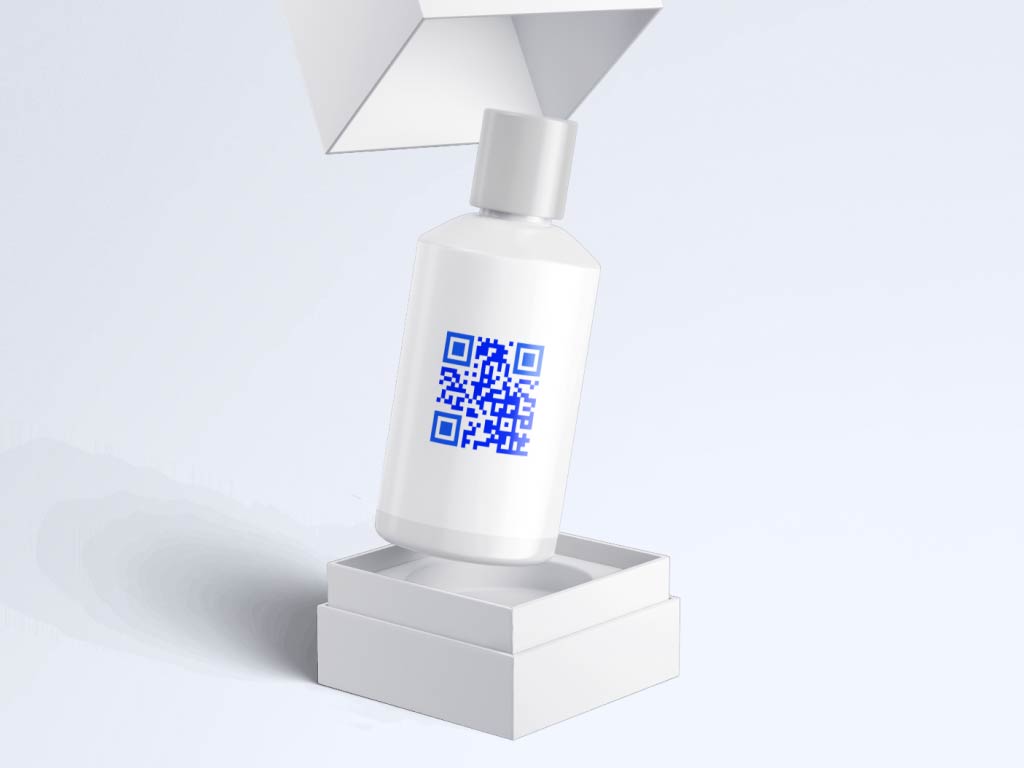 Código QR en una botella