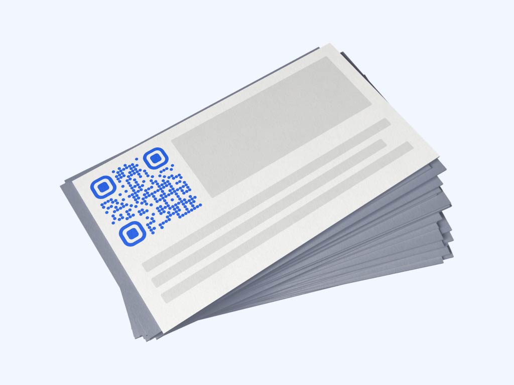 Código QR en una tarjeta de visita