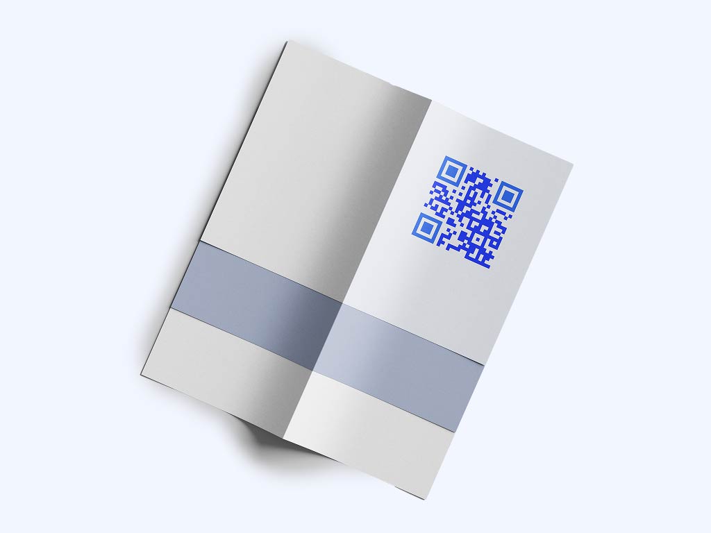 Código QR en un folleto