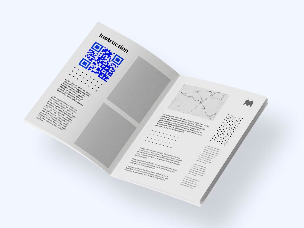Código QR en un manual de producto