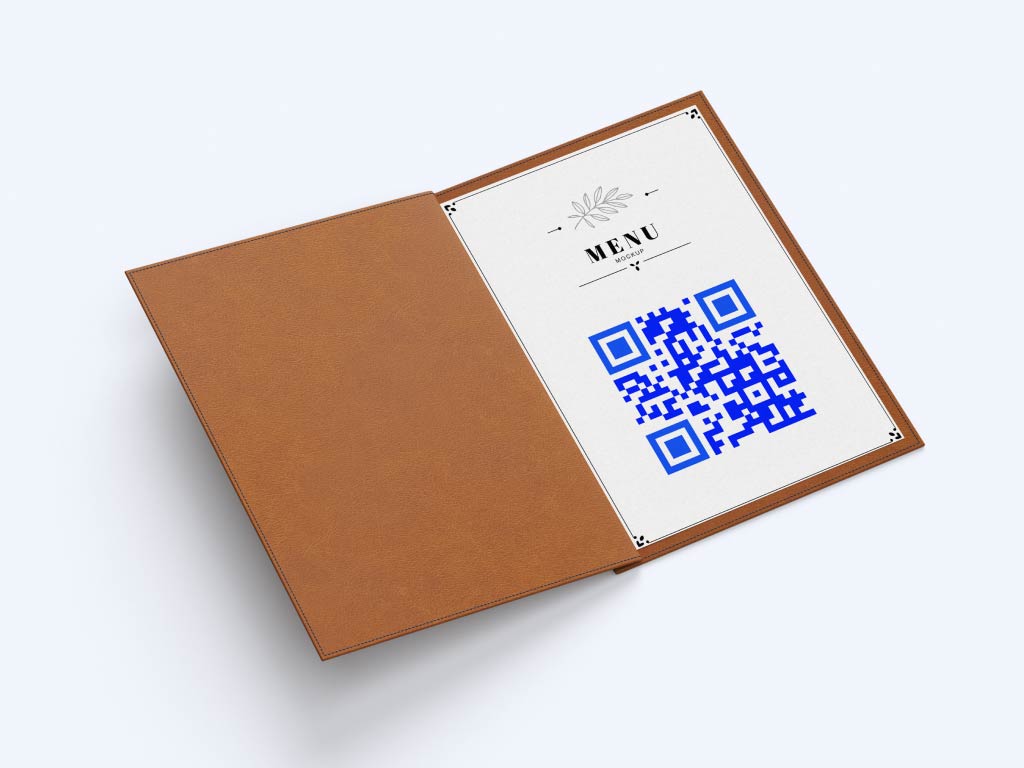 Código QR en un menú